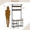 Costway 71'' Coat Rack Hall Tree with Shoe Bench Industrial Entryway Storage Shelf with Hooks